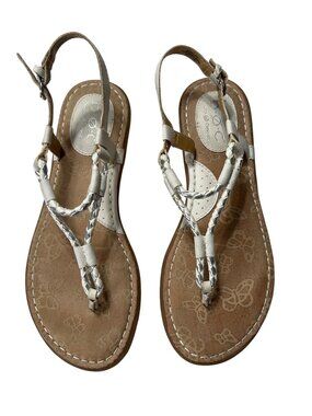 White Braided Sandals